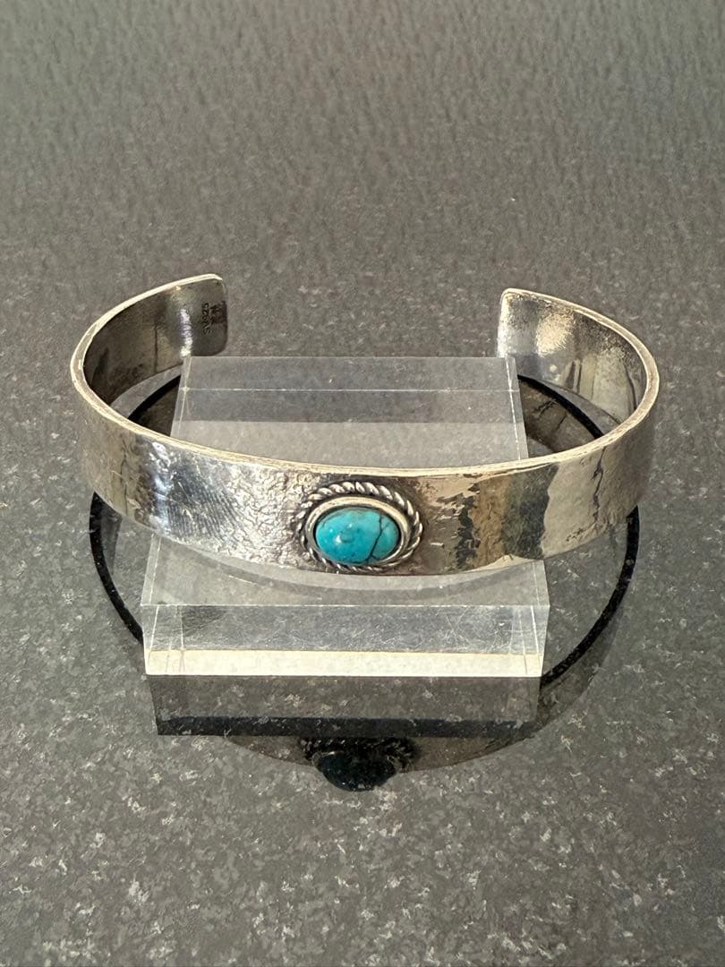 THE BEACH TRIP ターコイズ付き シルバーバングル