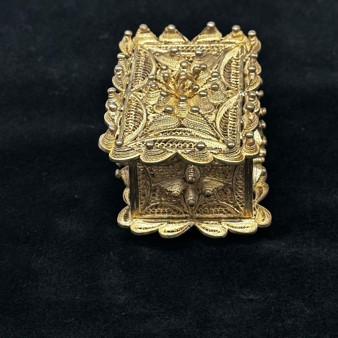 シルバー製 アクセサリーボックス 74g ジュエリーボックス 小物入れ