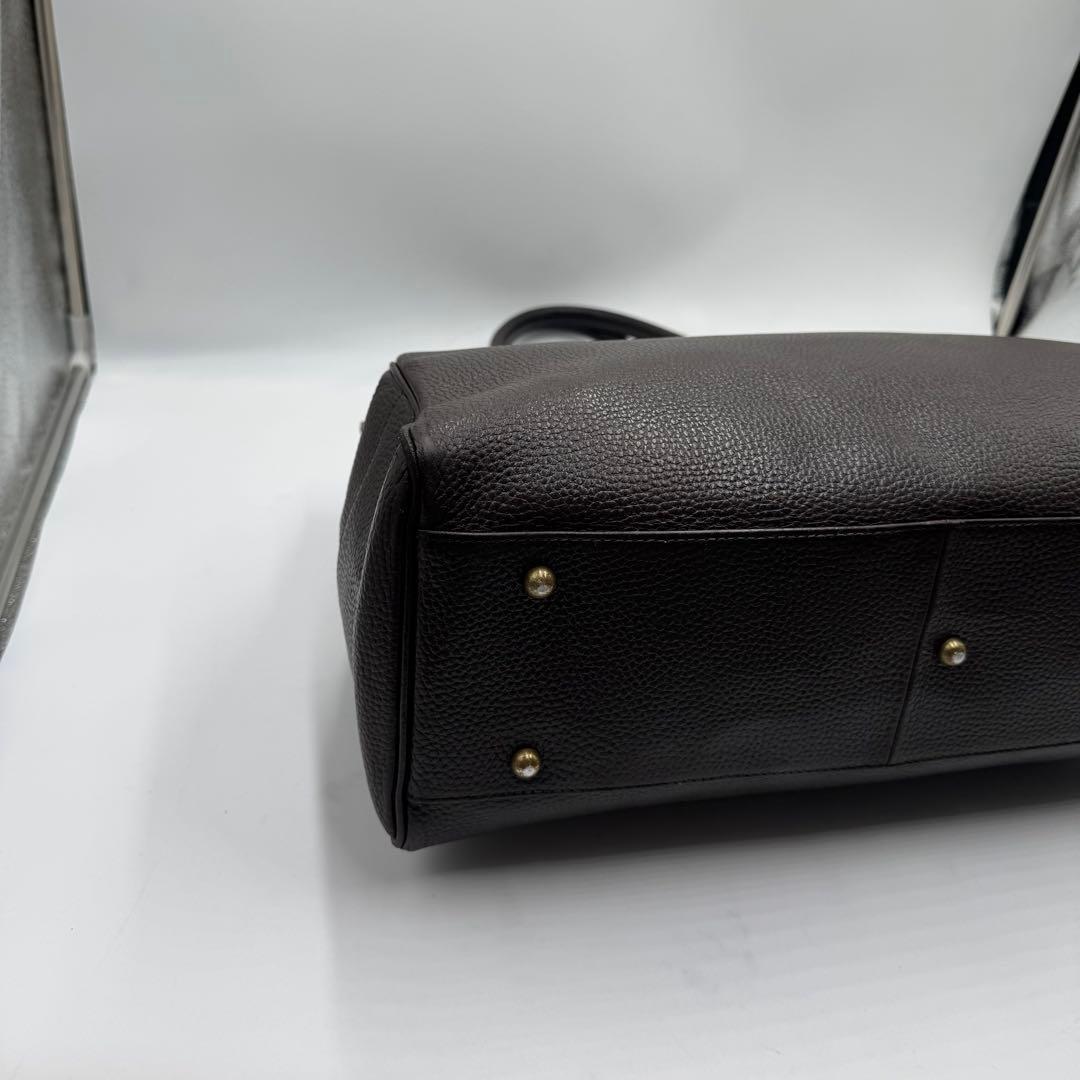 美品✨ トフアンドロードストーン トートバッグ ルーフボタン ビジネス A4 茶
