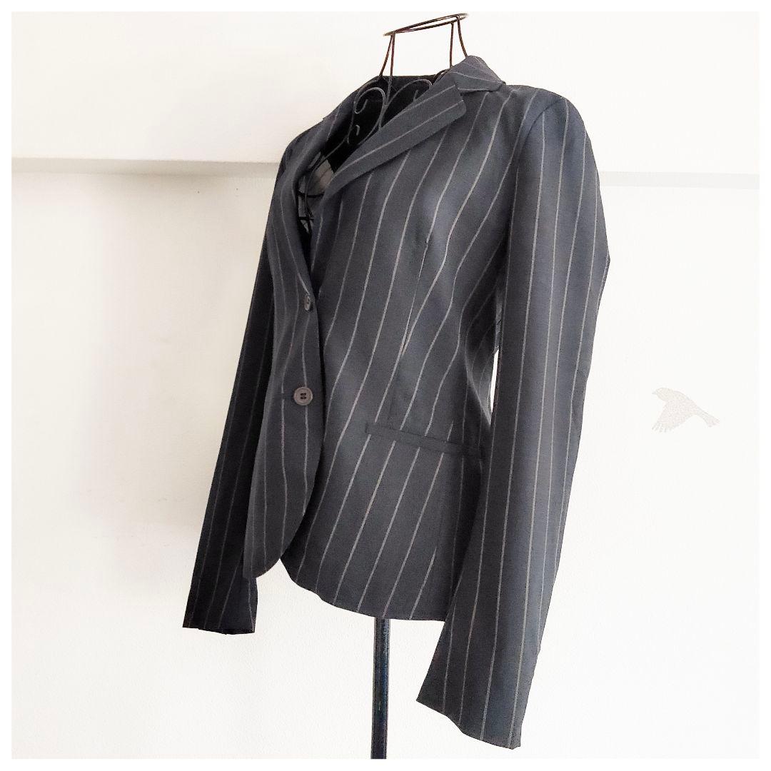 【Ma-chan★】美品♡セオリー ストライプリネン風ウール パンツスーツ
