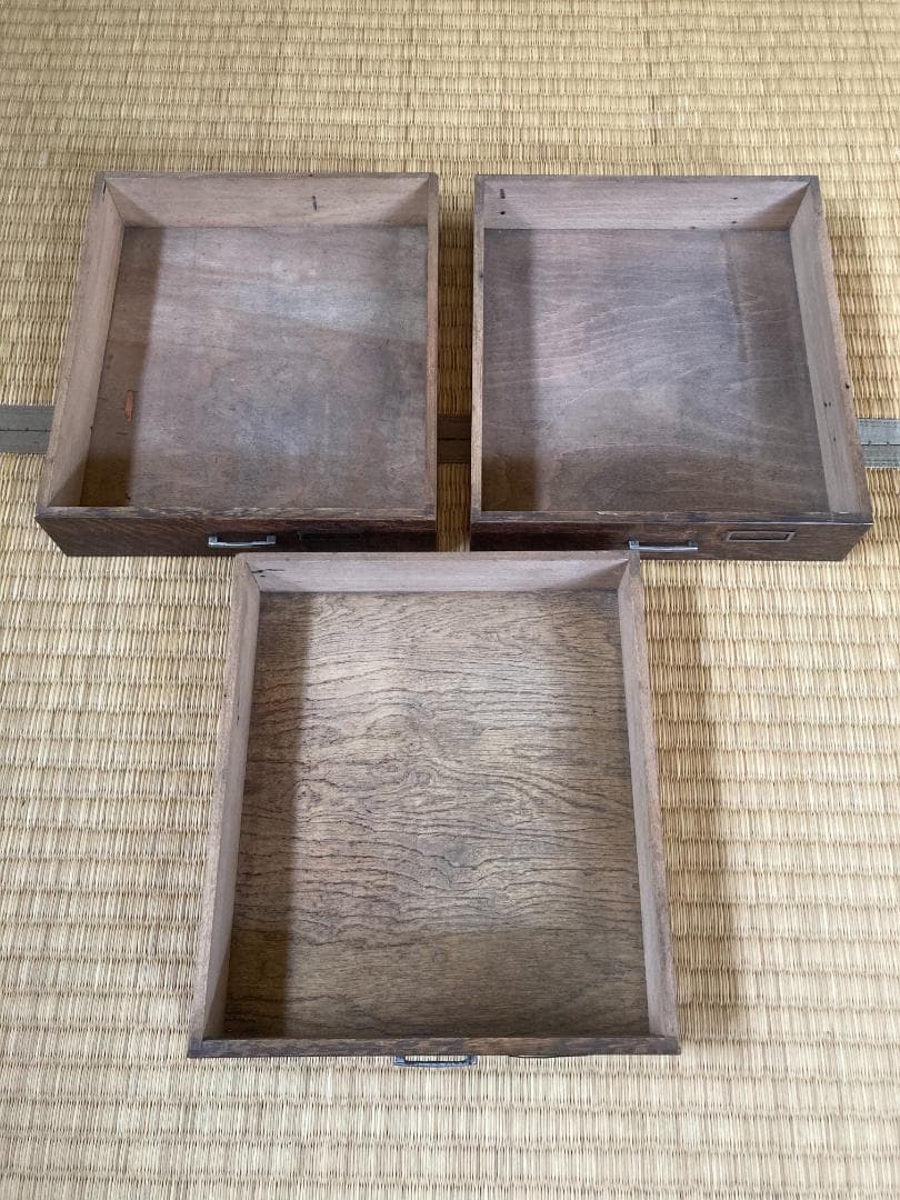 昭和レトロ ロールトップ 木製小物チェスト / 文箱 / 蛇腹式収納