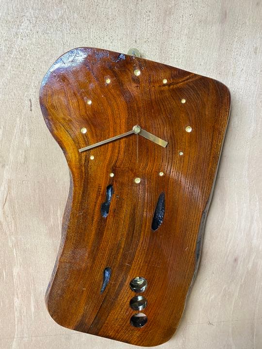 時計　オブジェ　木工　家具　壁掛け時計　インテリア　004