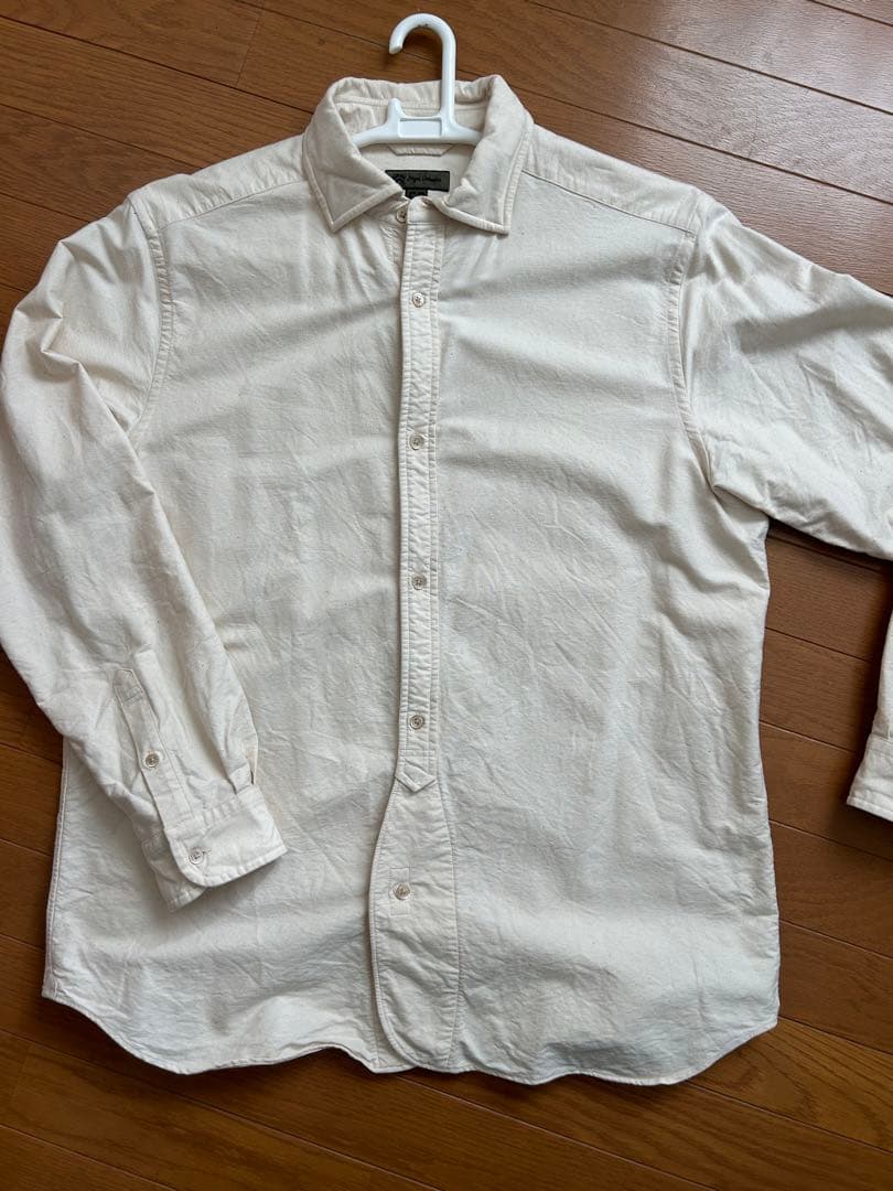 ナイジェル・ケーボン ブリティッシュオフィサーズシャツ アイボリー　56