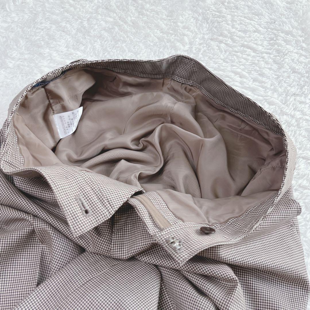 秋カラー✨ニューヨーカー パンツスーツ カシミア混 高品質 上質 大きいサイズ