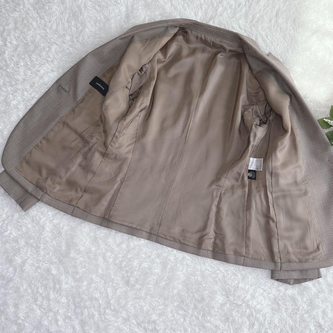 秋カラー✨ニューヨーカー パンツスーツ カシミア混 高品質 上質 大きいサイズ