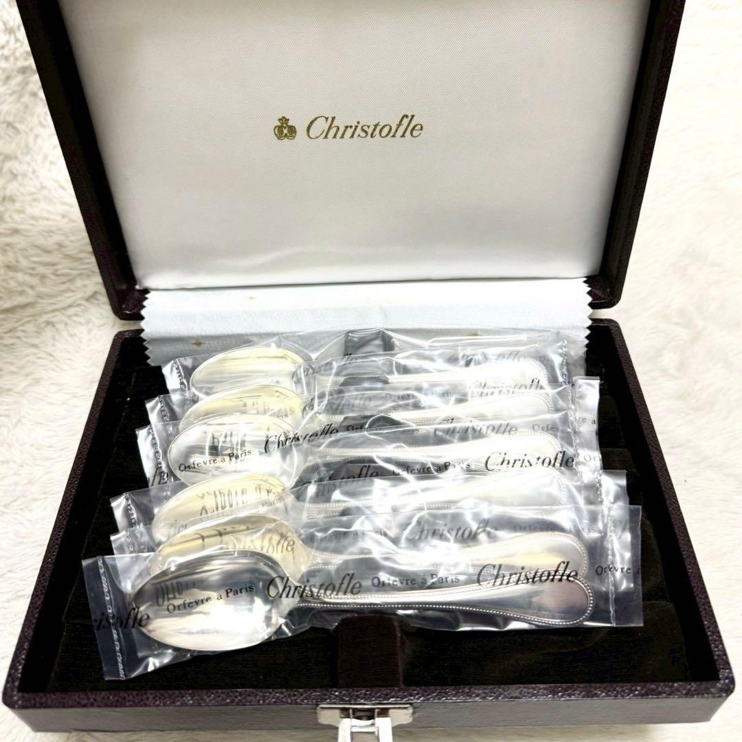 未使用品✨ 箱付 Christofle スプーン 6本セット 銀食器 カトラリー