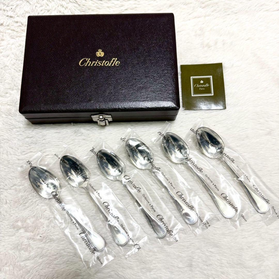 未使用品✨ 箱付 Christofle スプーン 6本セット 銀食器 カトラリー