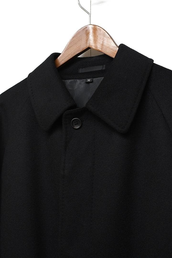 V302/美品 SANYO COAT ステンカラーコート カシミヤ M 黒