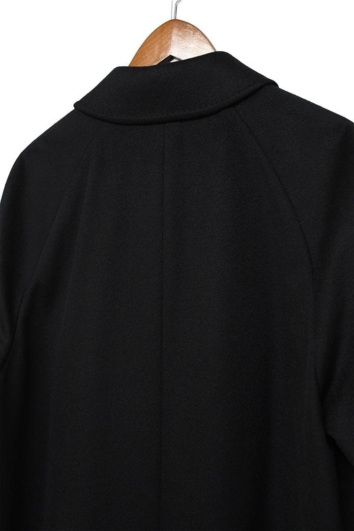 V302/美品 SANYO COAT ステンカラーコート カシミヤ M 黒
