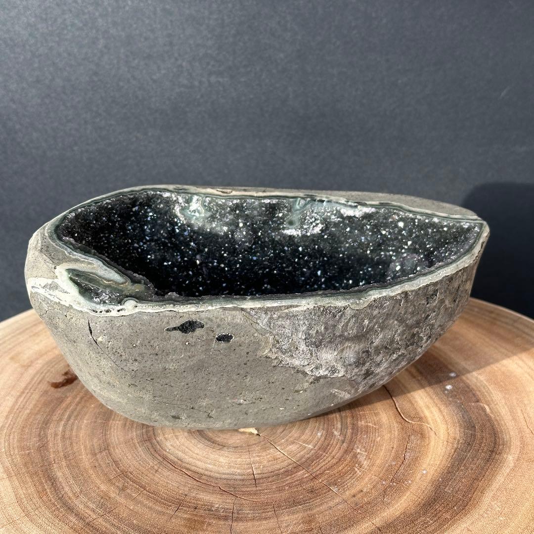 ウルグアイ産❣️天然石 シュガーグリーンアメジストのドーム　置物G.148