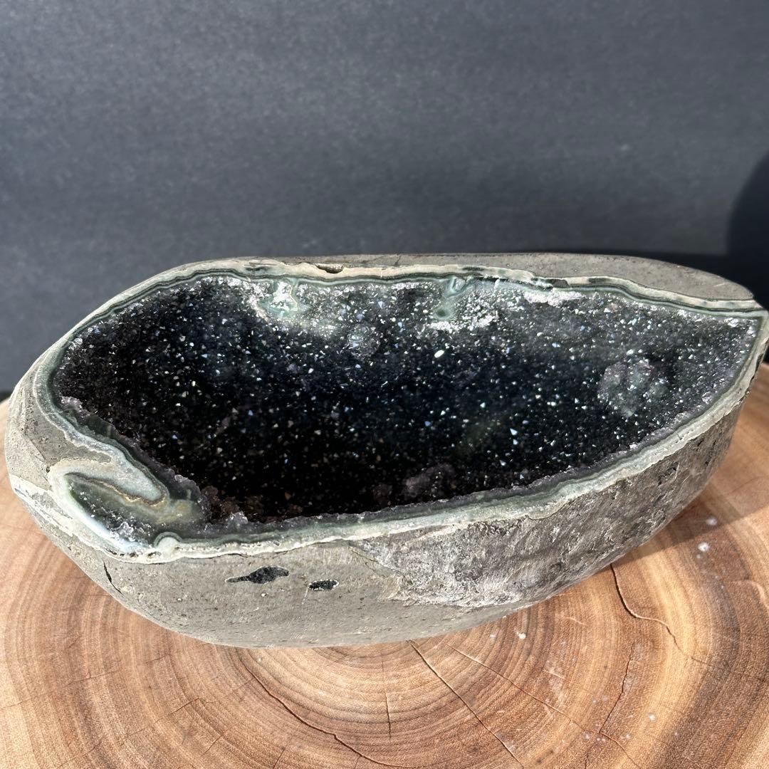 ウルグアイ産❣️天然石 シュガーグリーンアメジストのドーム　置物G.148