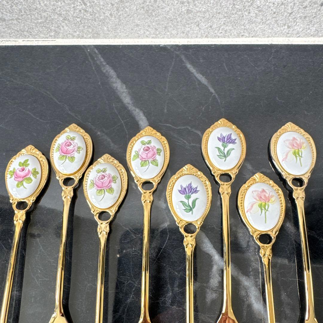 ポーセラーツ、チャイナペイント　スプーン、フォーク4セット