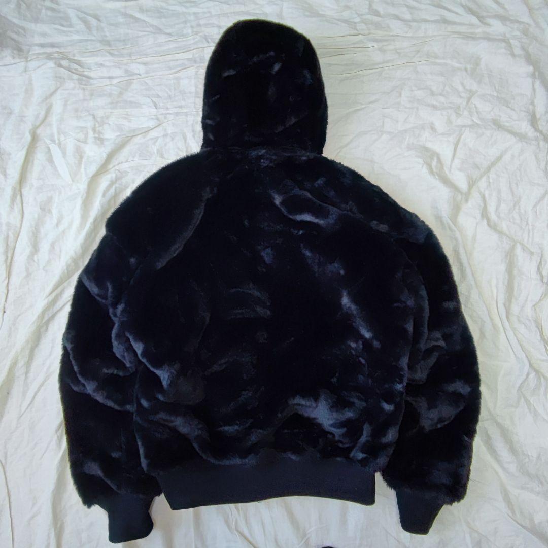 ZARA 短丈 ファージャケット リバーシブル 黒 ダブルジップ Y2K