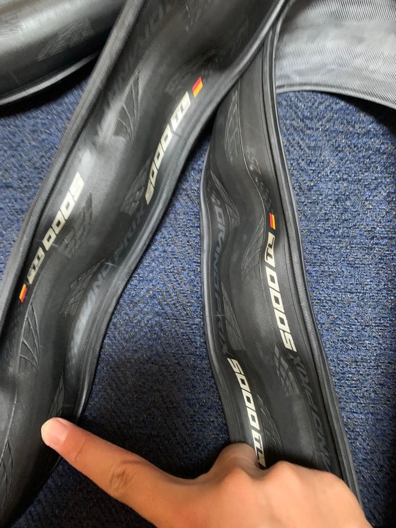 【中古】コンチネンタル　GP5000TL 25c チューブレスタイヤ２本セット