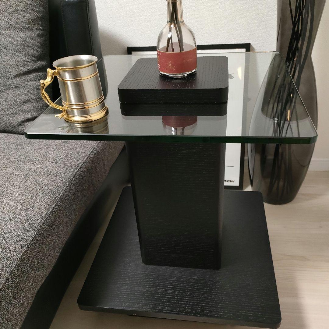 ARMONIA アルモニア サイドテーブル Karen ブラック ガラス天板
