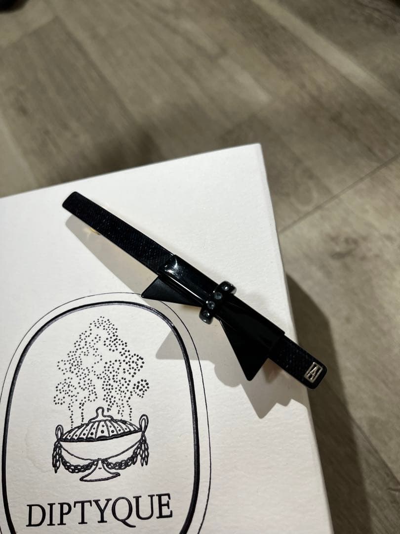 ネイビーリボンバレッタ ゴールド金具　アレクサンドルドゥパリ