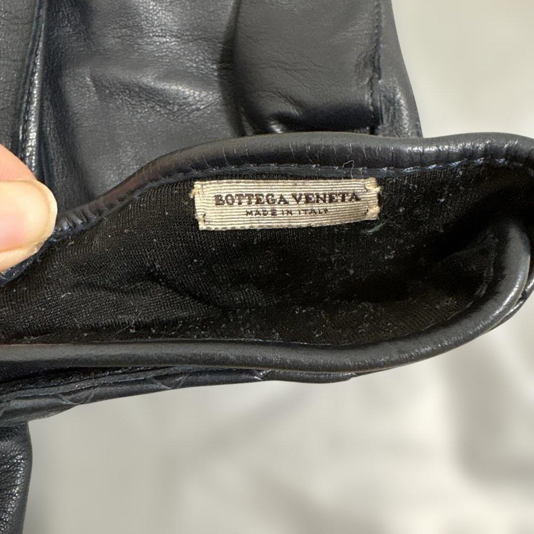 ボッテガヴェネタ 手袋　レザー メンズグローブ 80 ブラック