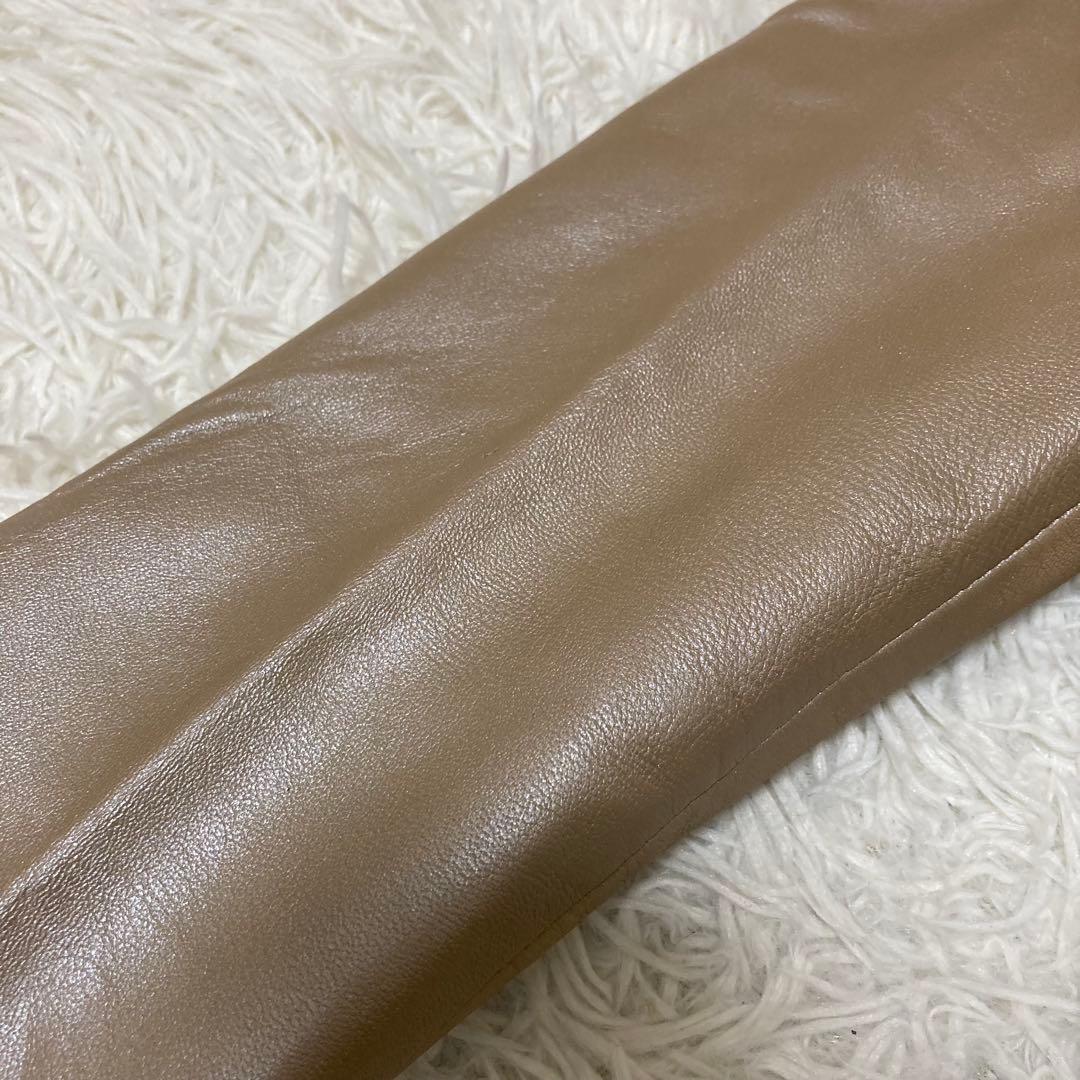 BALMAIN バルマン　レザージャケット　ラムレザー　羊革　キャメル 11号