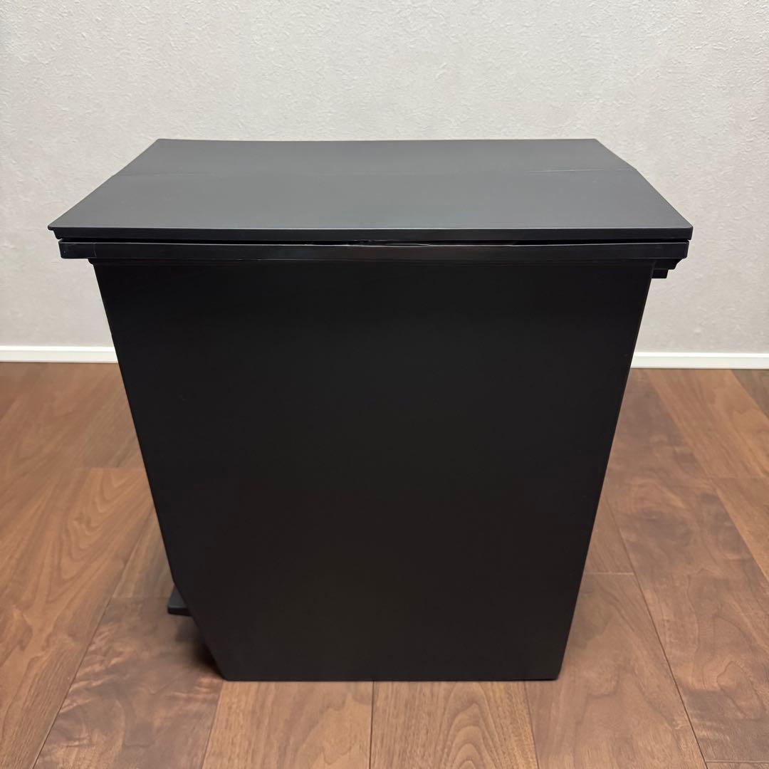 SOLOW ごみ箱 45L 両開き ブラック ソロウ
