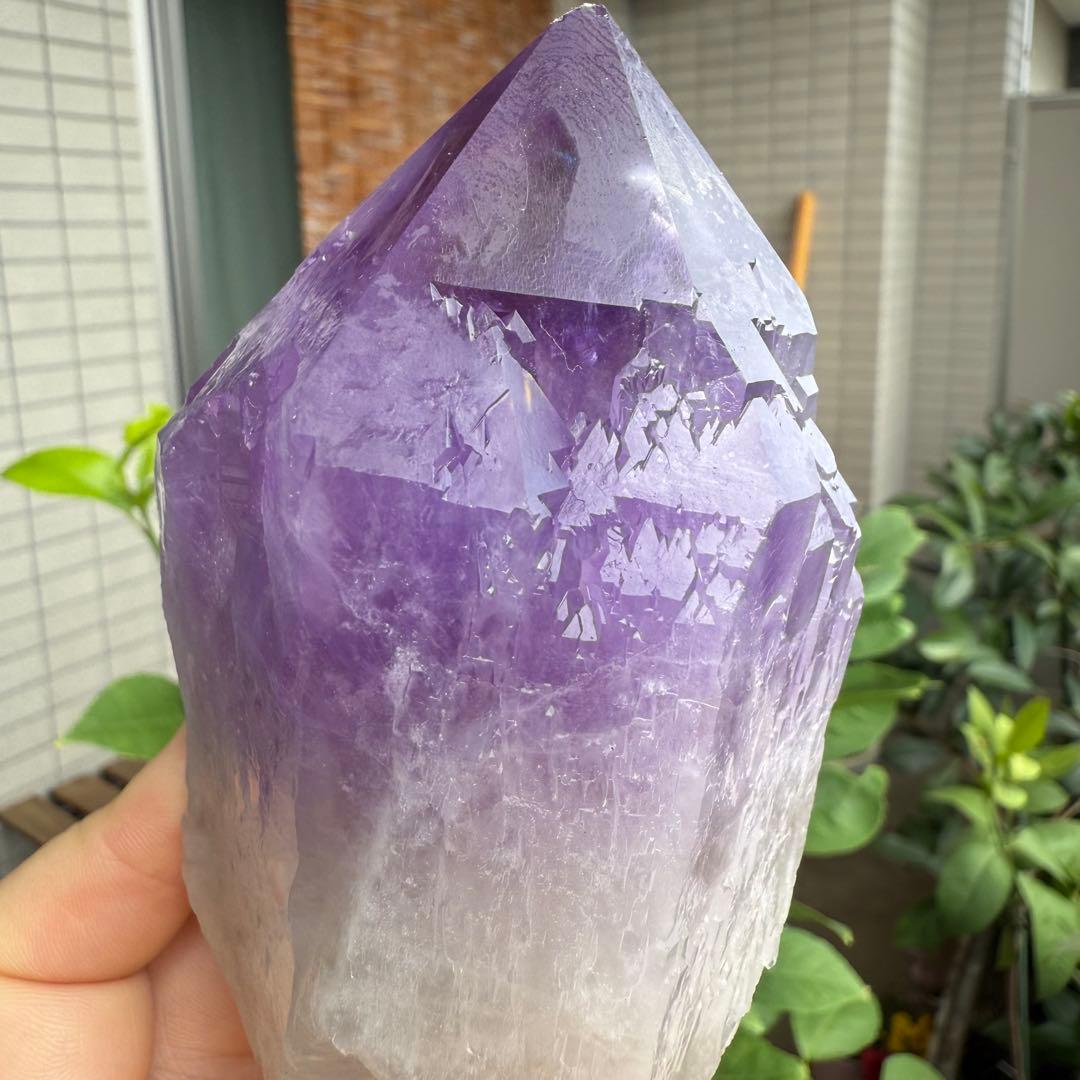 高品質　ボリビア産　紫水晶 516g 台座付き　アメジスト　原石　自然石②