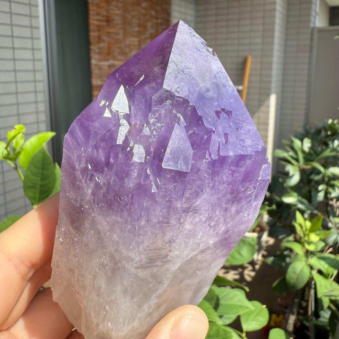 高品質　ボリビア産　紫水晶 516g 台座付き　アメジスト　原石　自然石②