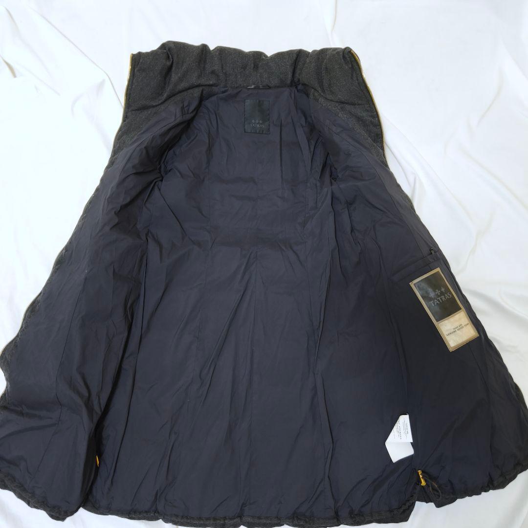 美品✨タトラス ノーブル別注 ウールダウンコート ロング丈 グレー M