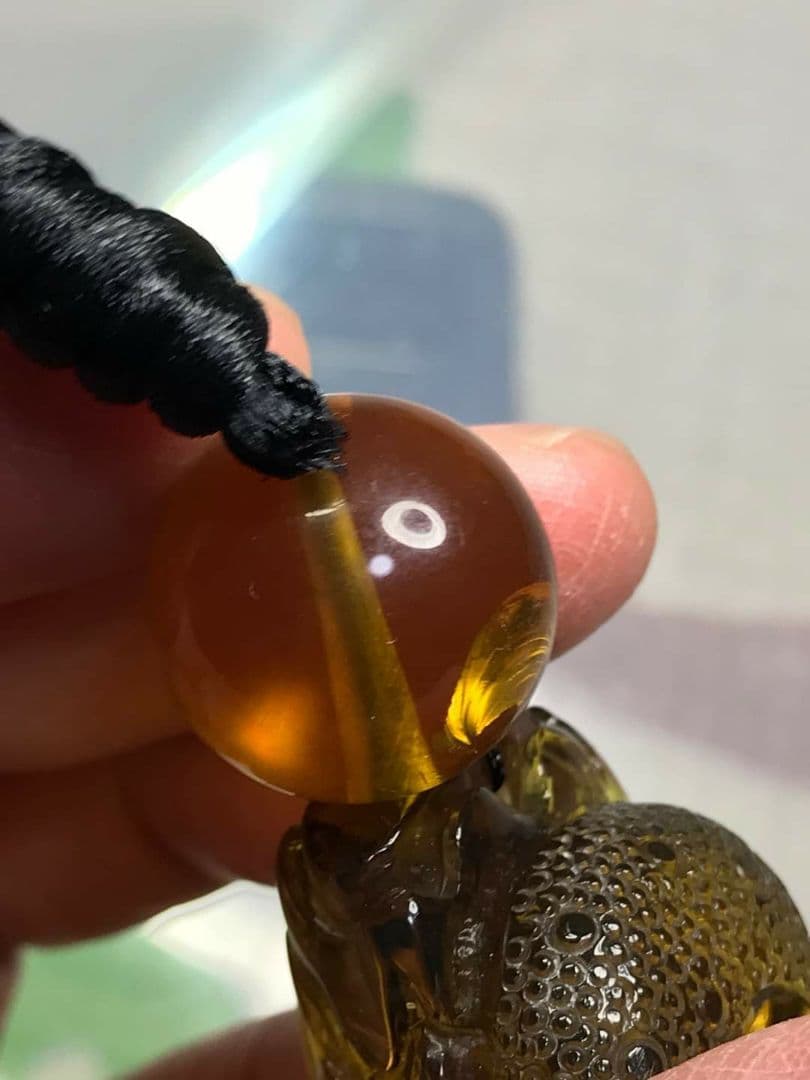 バーマイト．ブルーアンバー\"鳳凰鳥&龍\"