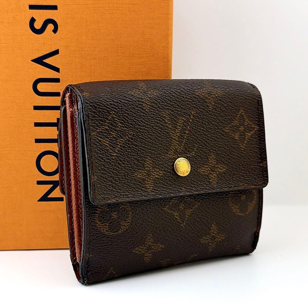 【良品】ルイヴィトン モノグラム ポルトモネビエカルトクレディ 三つ折り財布