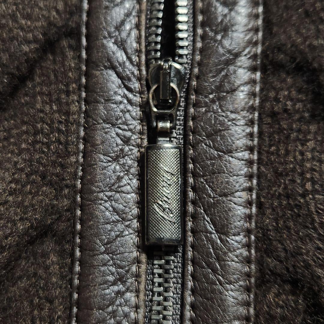 贅の極み✨ブリオーニ ドライバーズジャケット カシミヤ 鹿革 切り替え