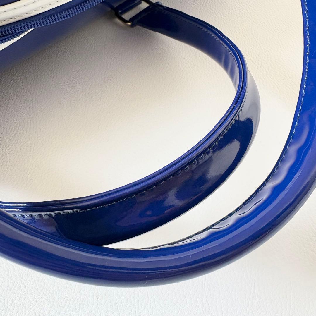 【超激レア】パーリーゲイツ　エナメル　ボストンバッグ　2way ブルー　ホワイト