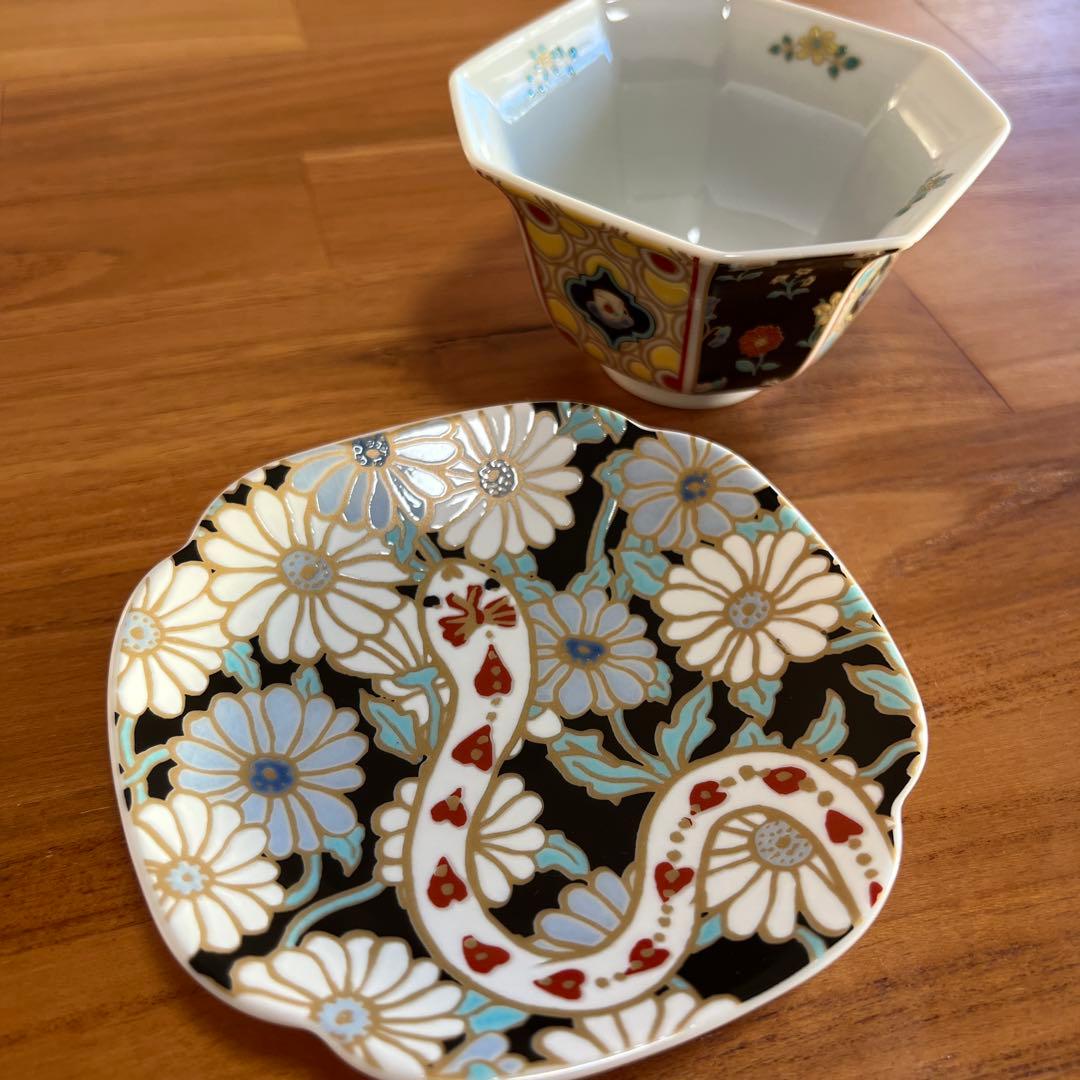 【ミキティー様☆専用】ナタリー・レテ アフタヌーンティー 九谷焼 干支白蛇