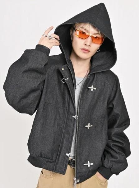 【SALE】L2089トグルフックリジットアクティブジャケットMblack地底人