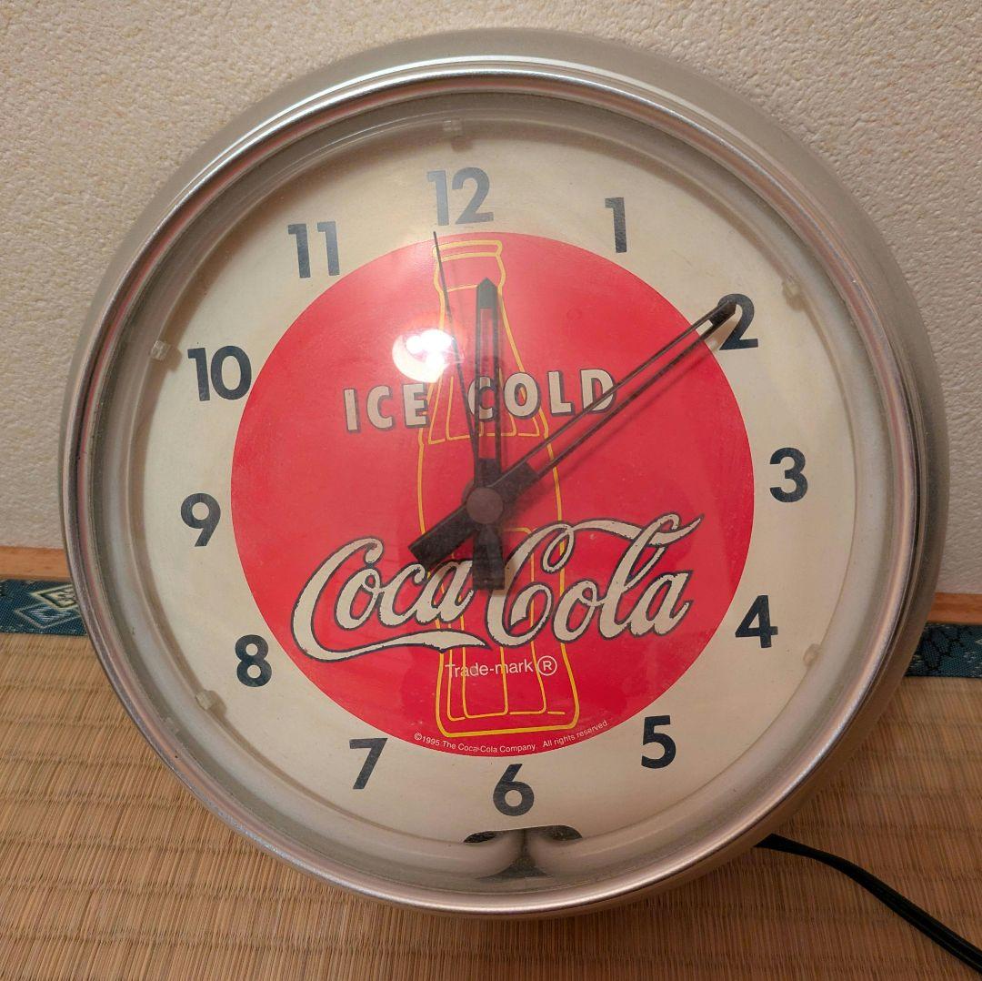 Coca-Cola ネオンライト掛時計 約30cm