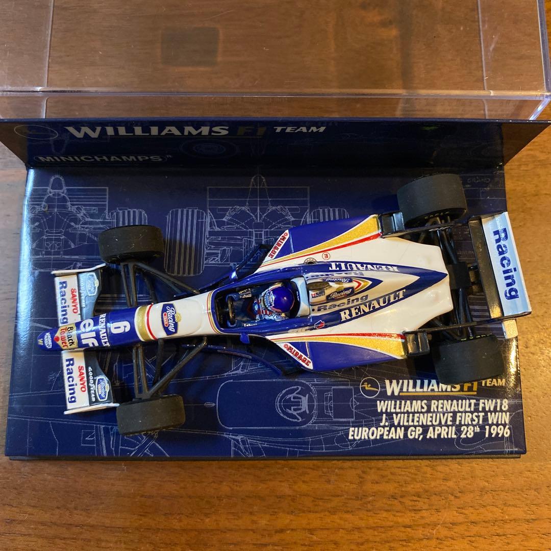 ジャック・ビルヌーブ 直筆サイン色紙 & ウィリアムズ・ルノー FW18 初優勝