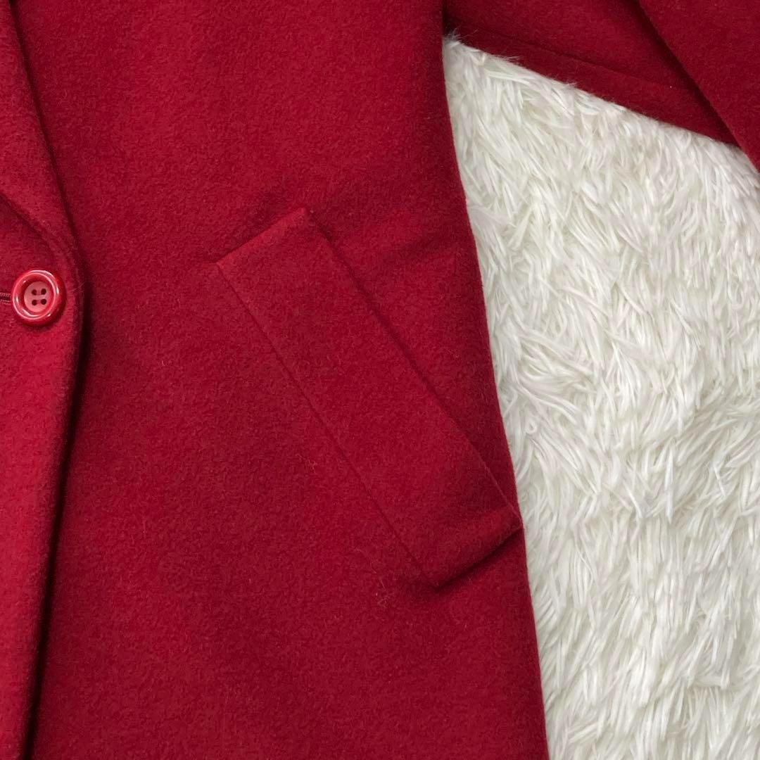 【美品✨】バーバリーズ カシミヤ 真紅 チェスターコート ダブル 裏地ロゴ