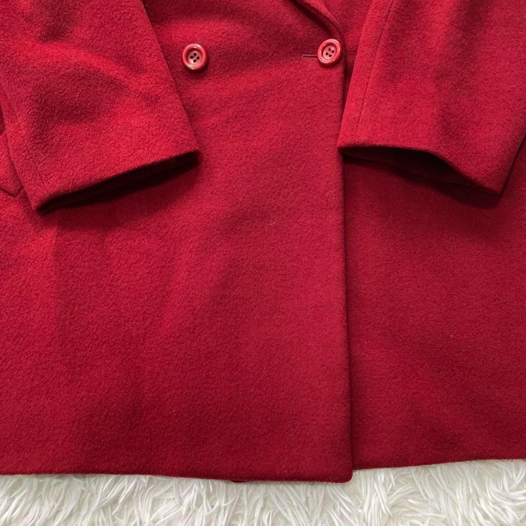 【美品✨】バーバリーズ カシミヤ 真紅 チェスターコート ダブル 裏地ロゴ