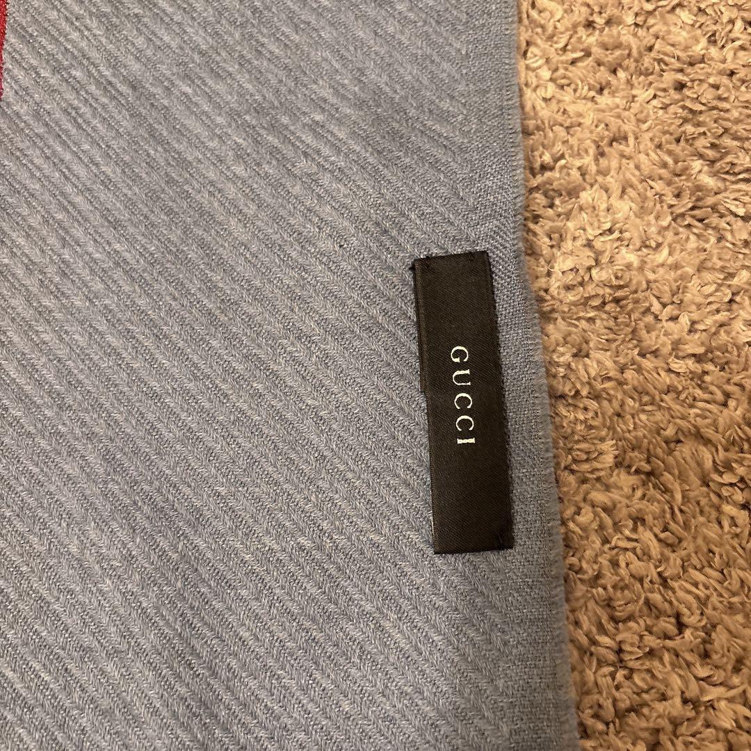 GUCCI グレー マフラー 極美品