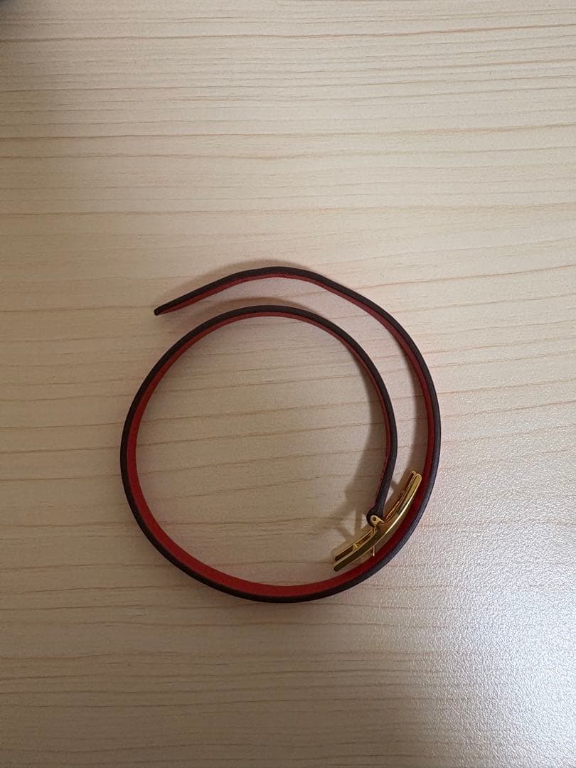 エルメス　レザーブレスレット　ピンク