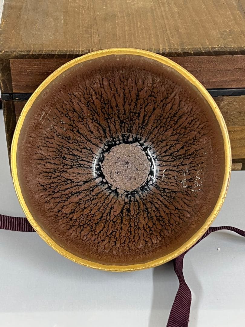 【稀少品】宋時代　天目茶碗 建盞 共箱　 XG3--33