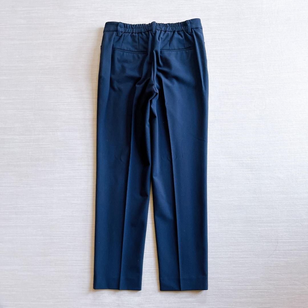 ＊美品【プラステ】セットアップ　パンツスーツ　カラーレスジャケット 　ネイビー