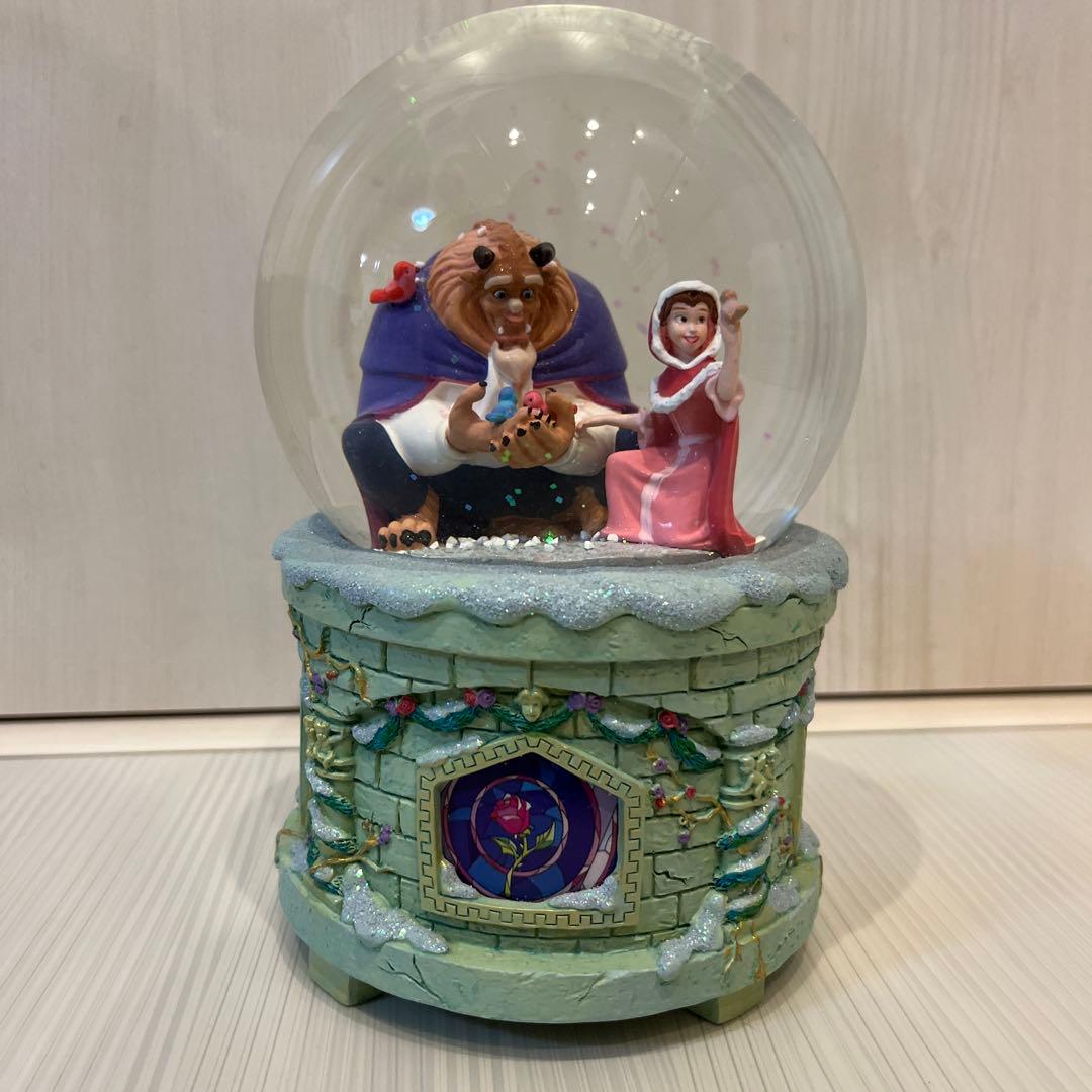 ディズニー　美女と野獣　スノードーム　オルゴール