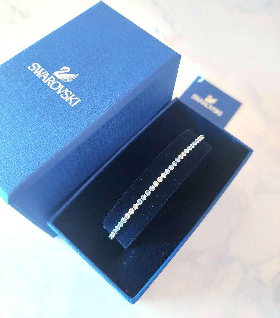 ほぼ新品 SWAROVSKI Subtle ブレスレット スワロフスキー ブルー