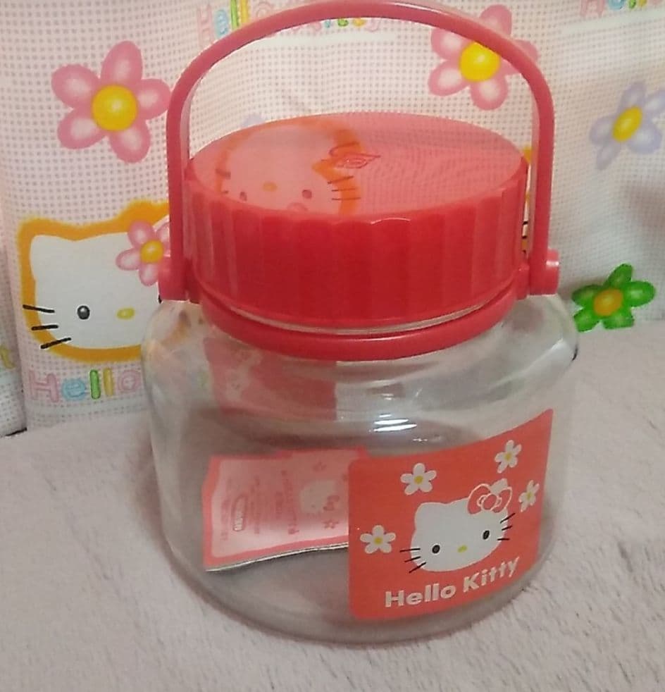サンリオ　ハローキティ　貯蔵ビン　保存容器　レトロ　希少