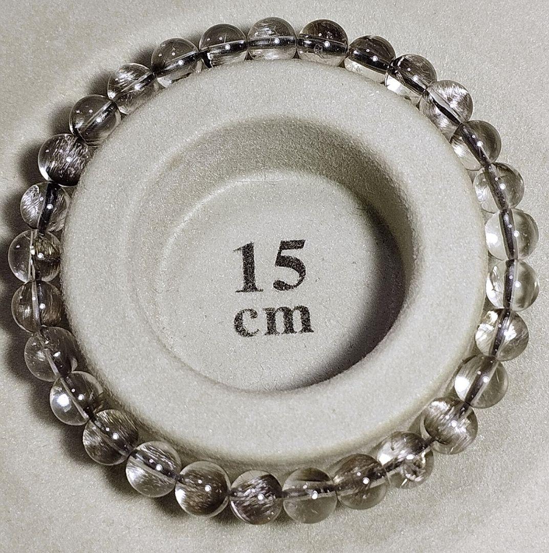 プラチナルチルクォーツ ブルッカイトインクォーツ ブレスレット 6㎜ 15㎝