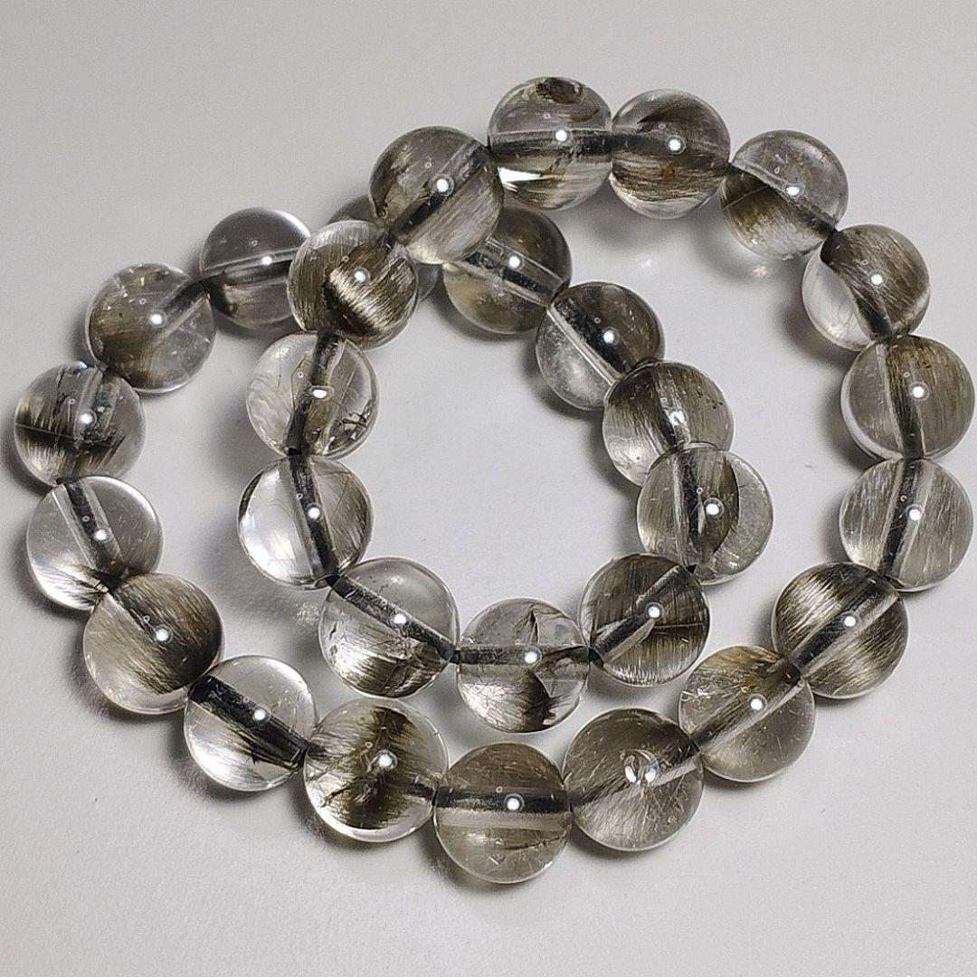 プラチナルチルクォーツ ブルッカイトインクォーツ ブレスレット 6㎜ 15㎝