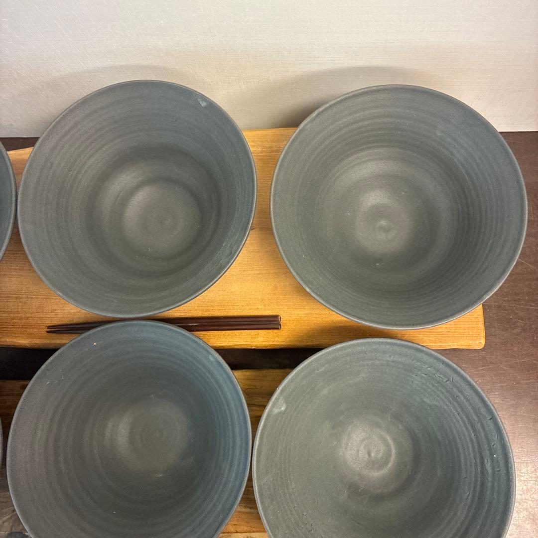 新品　陶器　陶芸作家　角底丼鉢8個 612