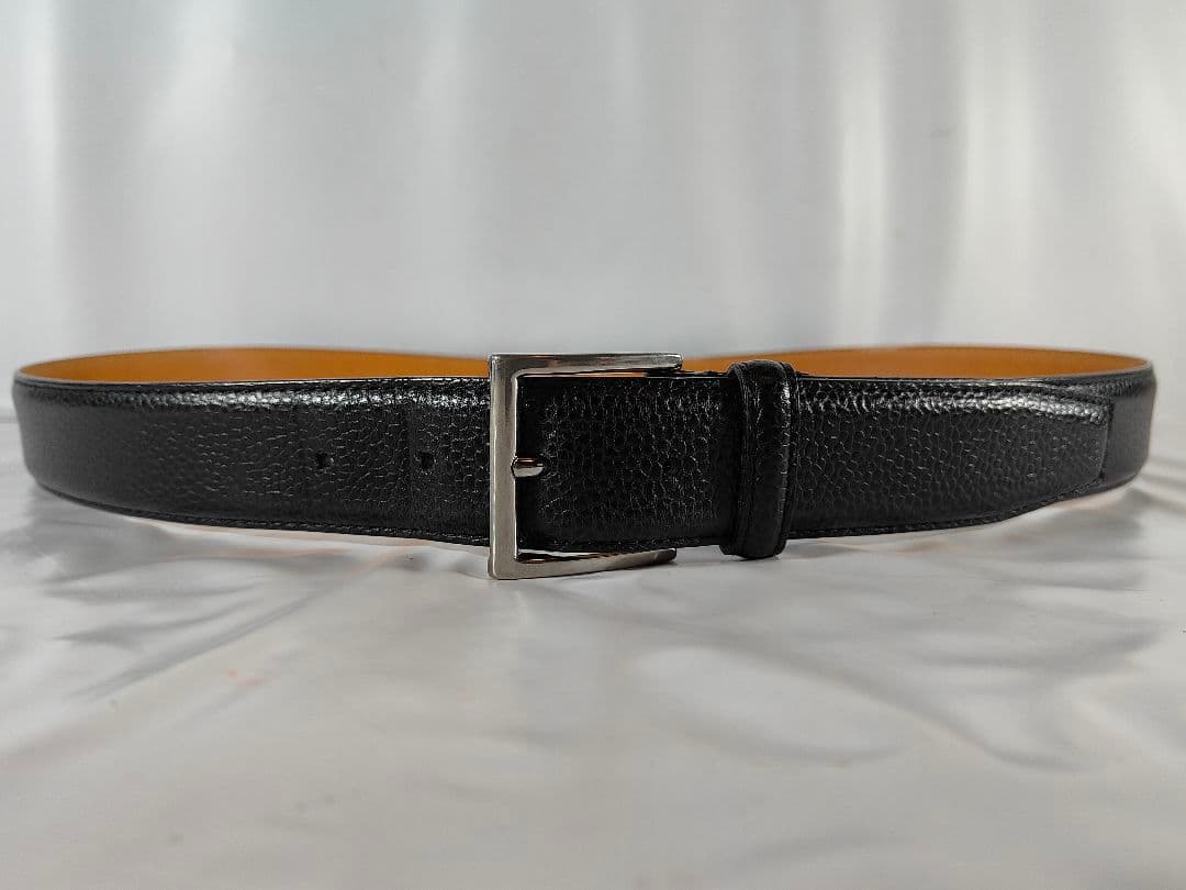 【極厚】クロケット＆ジョーンズ　高級スコッチグレインカーフベルト　英国製正規品