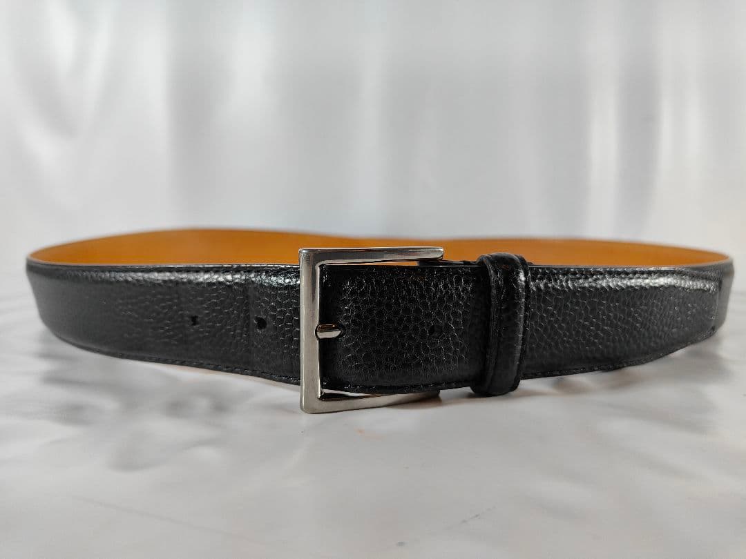 【極厚】クロケット＆ジョーンズ　高級スコッチグレインカーフベルト　英国製正規品