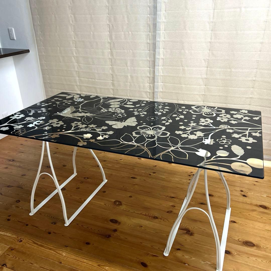 IKEAガラステーブル トップ VIKA LINDVED 天板 希少品