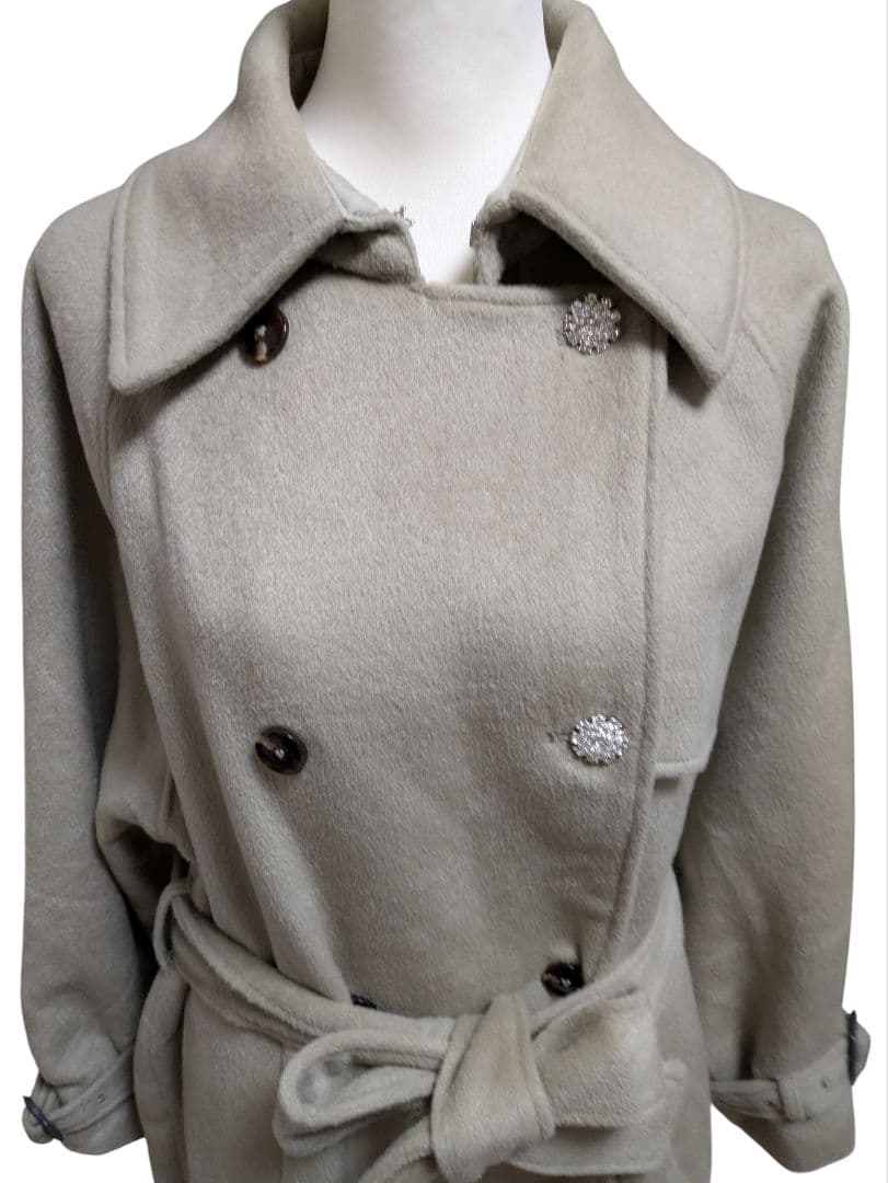 cara by katrin tokyo ビジューボタンメルトントレンチコート